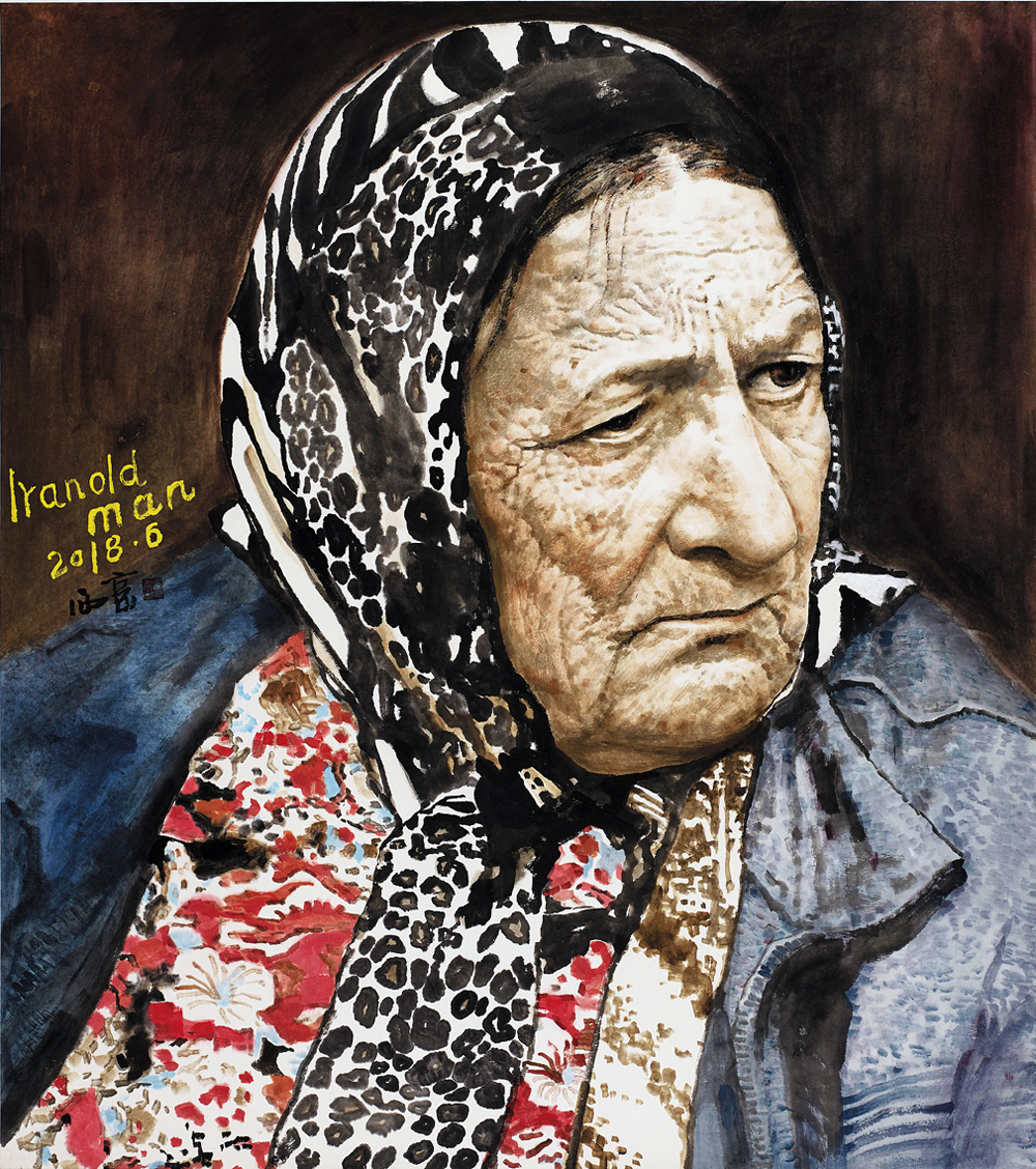 伊朗老人  145cmx129cm  2018年.jpg